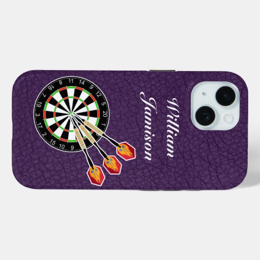 Coques Case-Mate iPhone Darts sport with Dartboard and Darts personalize (Verso (horizontal))