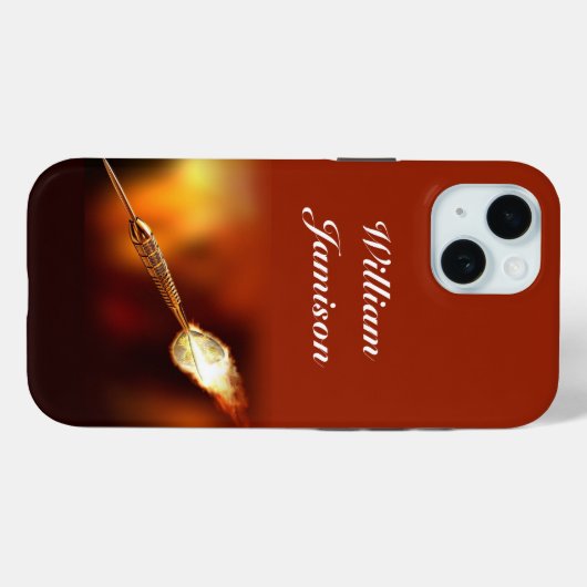 Coques Case-Mate iPhone Darts Sports Emphasis Flaming dart personalize (Verso (horizontal))