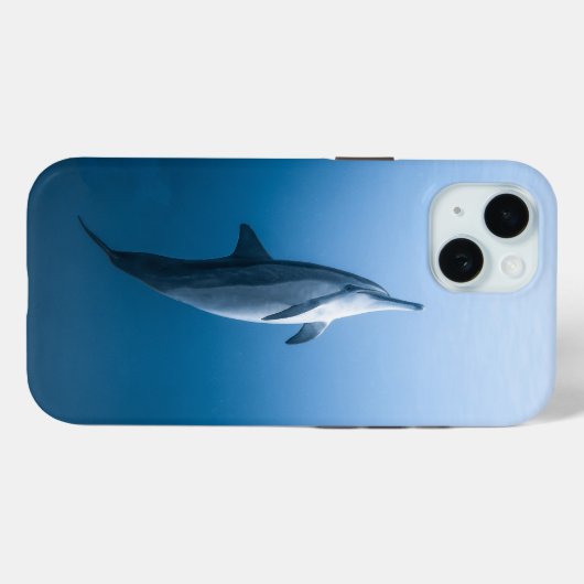 Coques Case-Mate iPhone Dauphin dans l'océan bleu (Verso (horizontal))