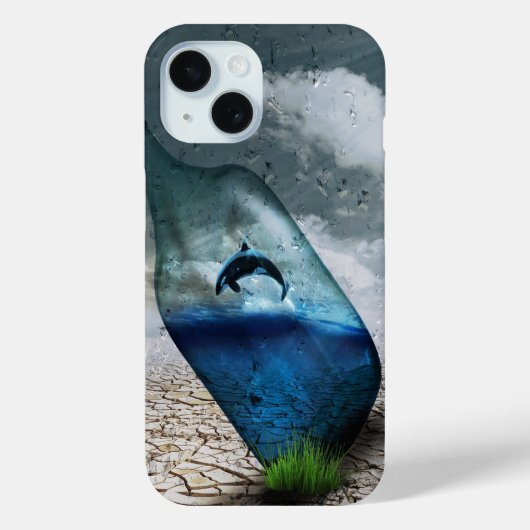 Coques Case-Mate iPhone Dauphin Dans Une Bouteille (Verso)