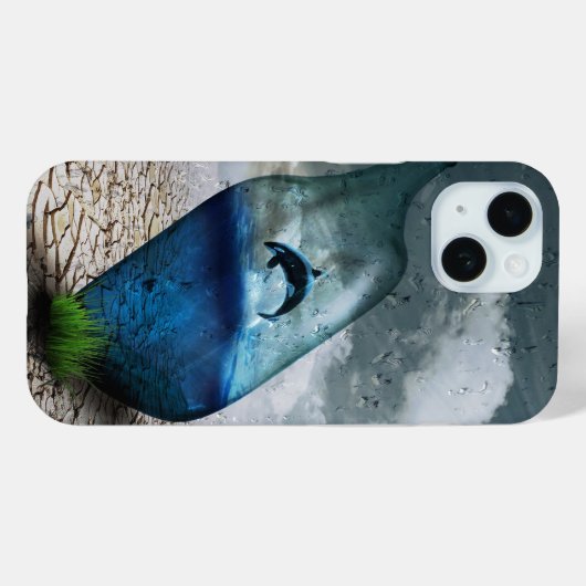 Coques Case-Mate iPhone Dauphin Dans Une Bouteille (Verso (horizontal))