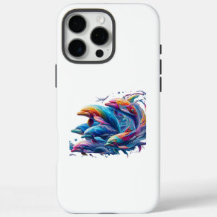 Coques iPhone 16 Pro Max Dauphin d'art lumineux