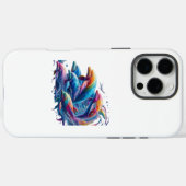 Coques Case-Mate iPhone Dauphin d'art lumineux (Verso (horizontal))