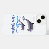 Coques Case-Mate iPhone Dauphins (Verso (horizontal))