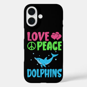 Coques iPhone 16 Dauphins Amour Paix Animaux Marins Mignons Amoureu