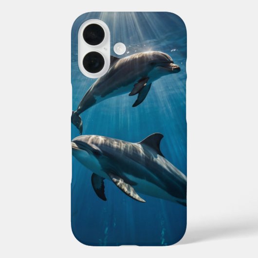 Coques Case-Mate iPhone Dauphins bleu profond (Verso)
