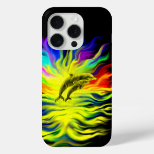 Coque iPhone 15 Pro Dauphins dans la lumière du soleil