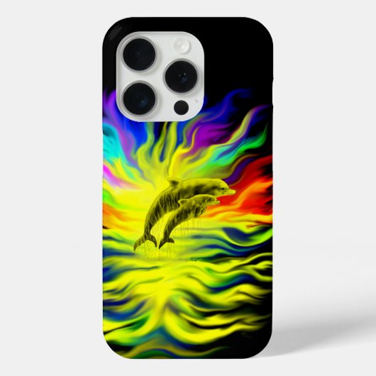 Coques Case-Mate iPhone Dauphins dans la lumière du soleil (Verso)