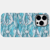 Coques Case-Mate iPhone Dauphins de verre tendu de l'océan bleu (Verso (horizontal))