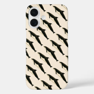 Coques iPhone 16 Dauphins Delphinus Tursio, Animaux Marins Vintage