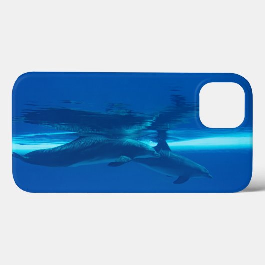 Coques Case-Mate iPhone Dauphins et réflexions (Verso (horizontal))