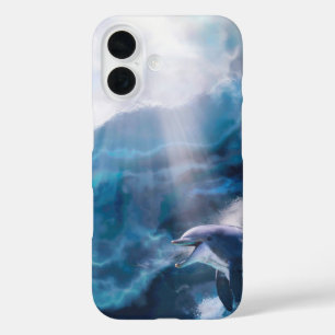 Coques iPhone 16 Dauphins Jouant JUSTE POUR LE THRILL