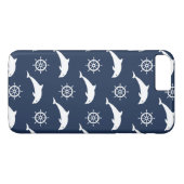 Coques Case-Mate iPhone Dauphins sur le motif de défilé (Dos (Horizontal))