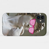 Coques Case-Mate iPhone David porte des lunettes de couleur rose (Dos (Horizontal))
