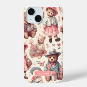 Coque Pour iPhone 15 De Beaux Ours Vintages sans joint