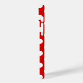 Coques Case-Mate iPhone De grands Pois blancs sur le beau rouge (Verso / Gauche)