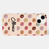 Coques Case-Mate iPhone De mignons beignets décoratifs roses (Verso (horizontal))
