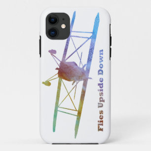Coque iPhone 11 De "mouches biplan upside-down"