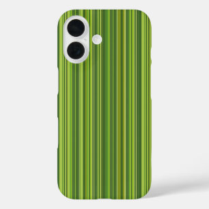 Coques iPhone 16 De nombreuses bandes multicolores en vert