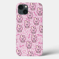 de petits lapins roses mignons