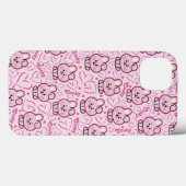 Coques Case-Mate iPhone de petits lapins roses mignons (Verso (horizontal))