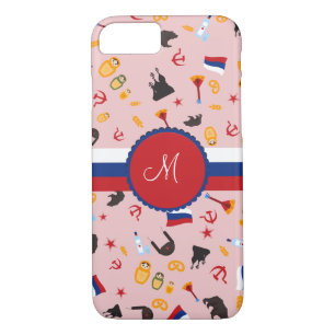 Etui iPhone Case-Mate De Russie avec le monogramme de Russe d'amour