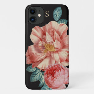Case-Mate iPhone Case De superbes Roses Vintages avec le nom Monogramme