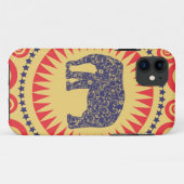 Coques Case-Mate iPhone De très bon goût de Vinatge d'éléphant de damassé (Dos (Horizontal))