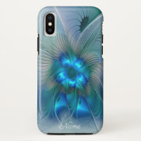 Debout, Blue Fractal Art Nom Abstrait