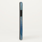 Coques Case-Mate iPhone Debout, Blue Fractal Art Nom Abstrait (Dos/Droite)