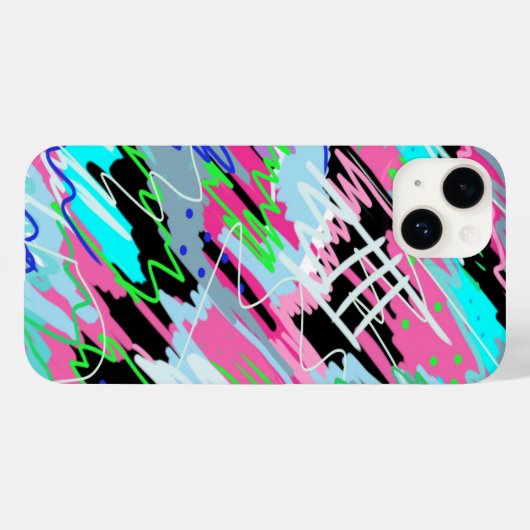 Coques Case-Mate iPhone Début de l'impression Abstraite floraison (Verso (horizontal))