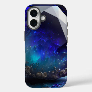 Coques iPhone 16 Décembre Birthstone Sapphire Inspiré Blue Topaz