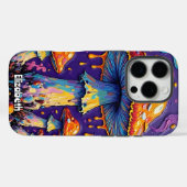 Coques Case-Mate iPhone Déchets de champignons psychédéliques (Verso (horizontal))