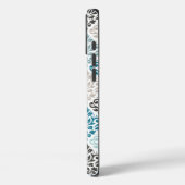 Coques Case-Mate iPhone Déchirure de défilement Déchets Teals Blancs Blanc (Verso / Gauche)