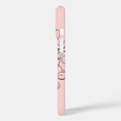 Coques Case-Mate iPhone Deck Halls Moderne Letting Blush Rose Noir (Verso / Gauche)