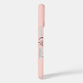 Coques Case-Mate iPhone Deck Halls Moderne Letting Blush Rose Noir (Verso / Droite)