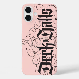 Coques iPhone 16 Plus Deck the Halls Moderne Noël Lettering rose