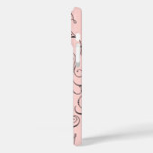 Coques Case-Mate iPhone Deck the Halls Moderne Noël Lettering rose (Verso / Gauche)