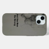 Coques Case-Mate iPhone Déclaration audacieuse : Agissez Comme Des Hommes, (Verso (horizontal))