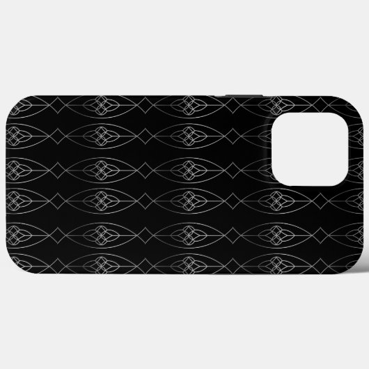 Coques Case-Mate iPhone Déco Noir Et Argent (Verso (horizontal))