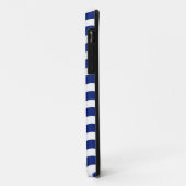 Coques Case-Mate iPhone Décor à rayures bleu marine moderne (Dos/Gauche)