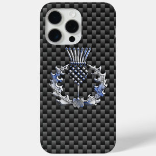 Coque iPhone 15 Pro Max Décor Chardon Écossais sur un