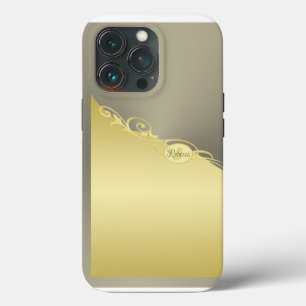 Case-Mate iPhone Case Décor de luxe sur or & argent, Monogramme
