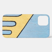 Coques Case-Mate iPhone Décor jaune et bleu (Verso (horizontal))