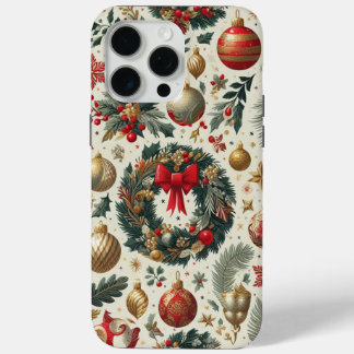 Coque iPhone 15 Pro Max Décoration de Noël sans charme