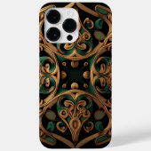 Coques Case-Mate iPhone Décoration Motif en bronze vert (Verso)