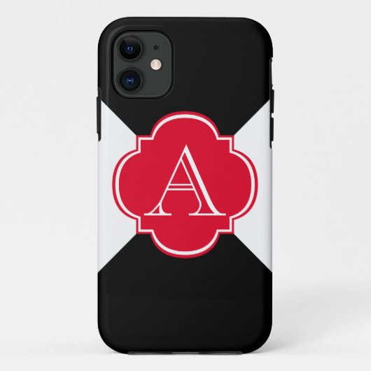 Coques Case-Mate iPhone Décorations de monogramme (Dos)