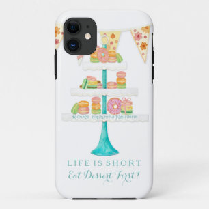 Coque Case-Mate Pour iPhone Décorée Macarons Pâtisserie mangent le dessert