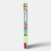 Coques Case-Mate iPhone Découpe en Patchwork Turquoise Bloc Art personnali (Verso / Gauche)