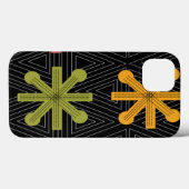 Coques Case-Mate iPhone Découpe moderne de Starburst au milieu du siècle (Verso (horizontal))